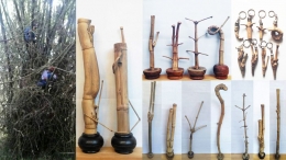 Pembolang dan aneka koleksi bambu unik (foto Alex Palit)