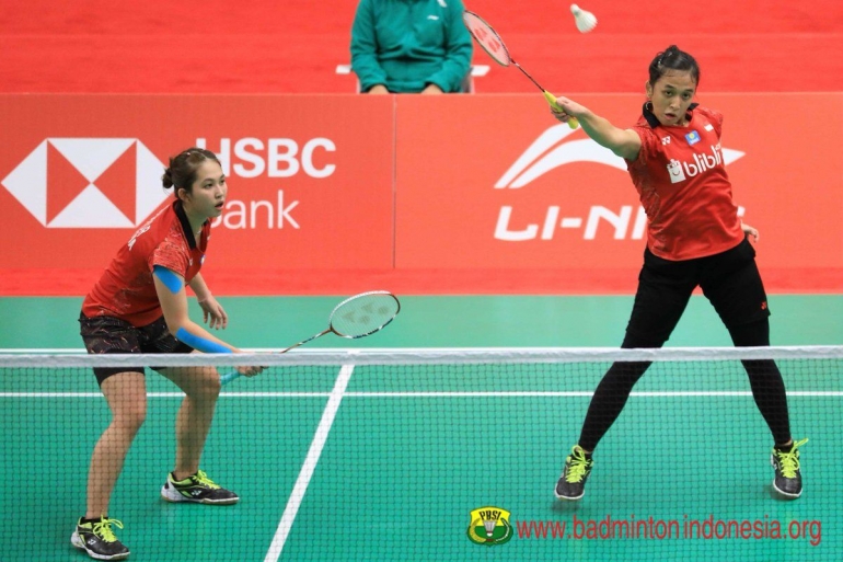 Ganda putri muda Indonesia, Febriana Dwipuji Kusuma/Ribka Sugiarto akan menjalani periode sibuk di awal tahun/Foto: Twitter Badminton Indonesia 