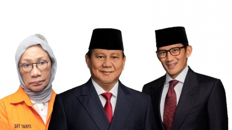 Ilustrasi Foto Prabowo-Sandi dan Ratna/ diolah dari IdnTimes.com dan Merdeka.com