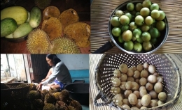 Beberapa buah-buahan hasil panen di kampung. Foto dok. Petrus Kanisius