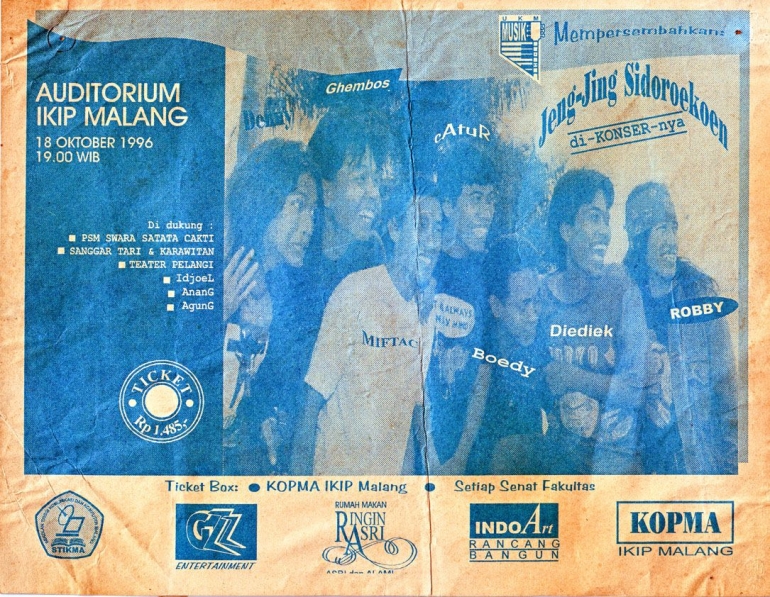 Poster konser kecil-kecilan kelompok musik saya di IKIP Malang/dokpri