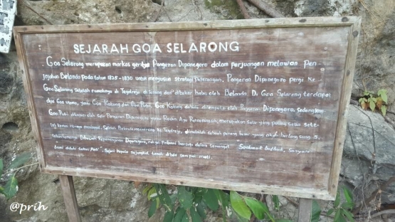 Sejarah gua Selarong (dok pri)