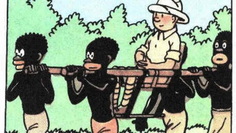 adegan di Tintin in Congo. Sumber: The France 24 Observers