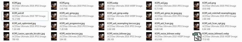 WebP sangat kecil besarnya file