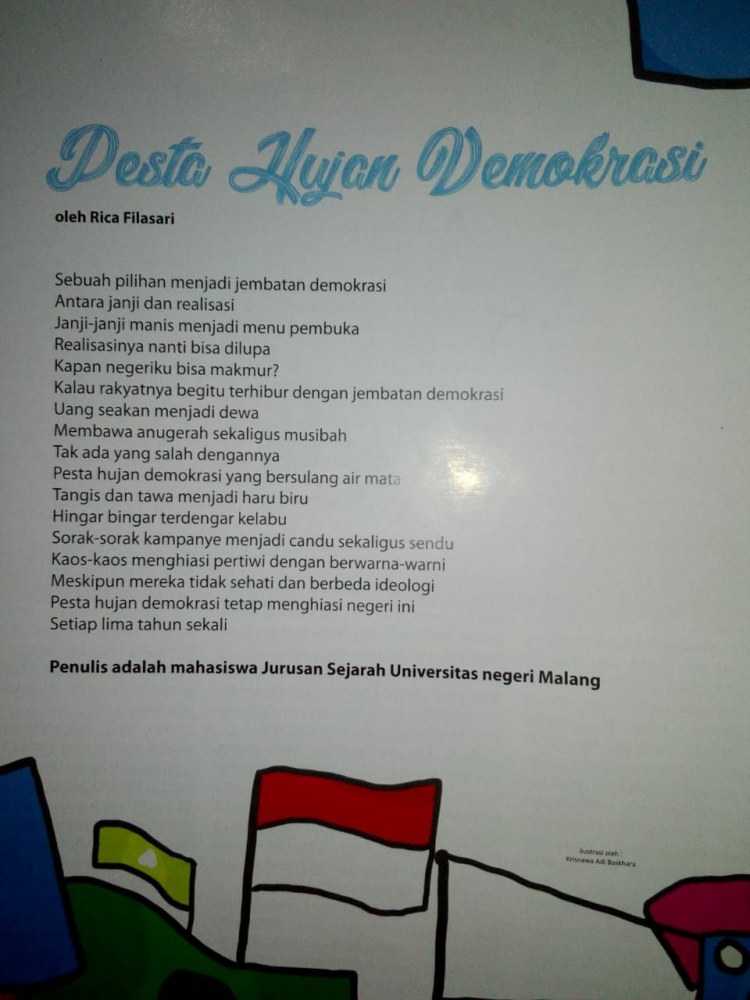 Pesta Hujan Demokrasi karya Rica Filasari | Komunikasi UM