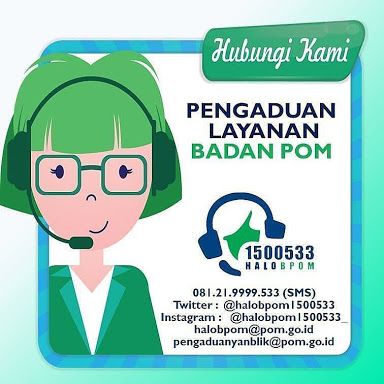 Layanan Pengaduan BPOM (sumber : wwww.twitter.com/BPOM_RI)