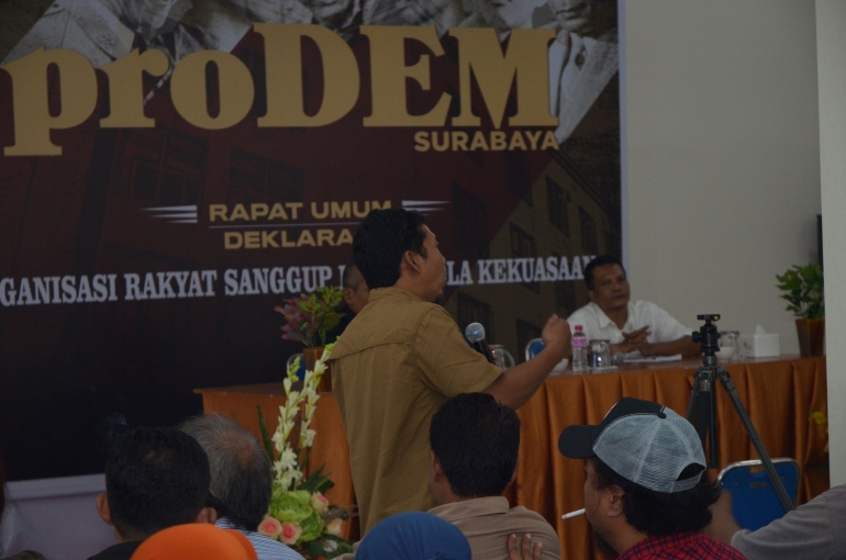 Suasana deklarasi ProDem Surabaya, Minggu, 13 Januarai 2019. Foto : Emil Misbach