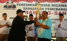 Ketua Badan Pemenangan Nasional Capres dan Cawapres Prabowo-Sandi, Jenderal Purn TNI Djoko Santoso (kedua kanan). (Foto: Antara/Yusuf Nugroho)