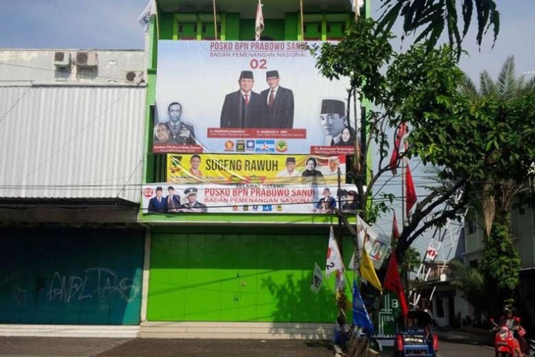 Kantor Posko BPN Prabowo-Sandi di Solo, Jawa Tengah, Senin (14/1/2019).(KOMPAS.com/LABIB ZAMANI)