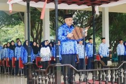 Wabup bacakan amanat terkait KORPRI Kabupaten Bantaeng (17/01/2019).