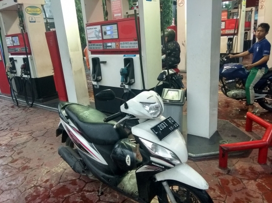 Honda SPACY FI dengan rasio kompresi 9,2 : 1 (Dok. Pribadi)