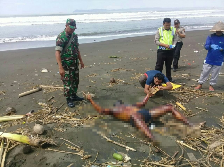 Mayat Tanpa Identitas di Pesisir Muara Sungai Serayu| Dok pri