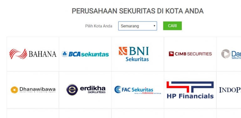 Screenshot Yuk Nabung Saham, Pilihan Perusahaan Sekuritas Kota Semarang