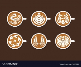 Latte art. Sumber gambar: Vectorstock