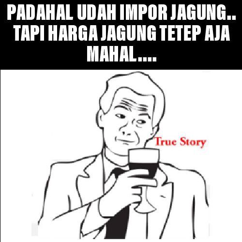 Haga jagung tetap mahal (meme editan pribadi)