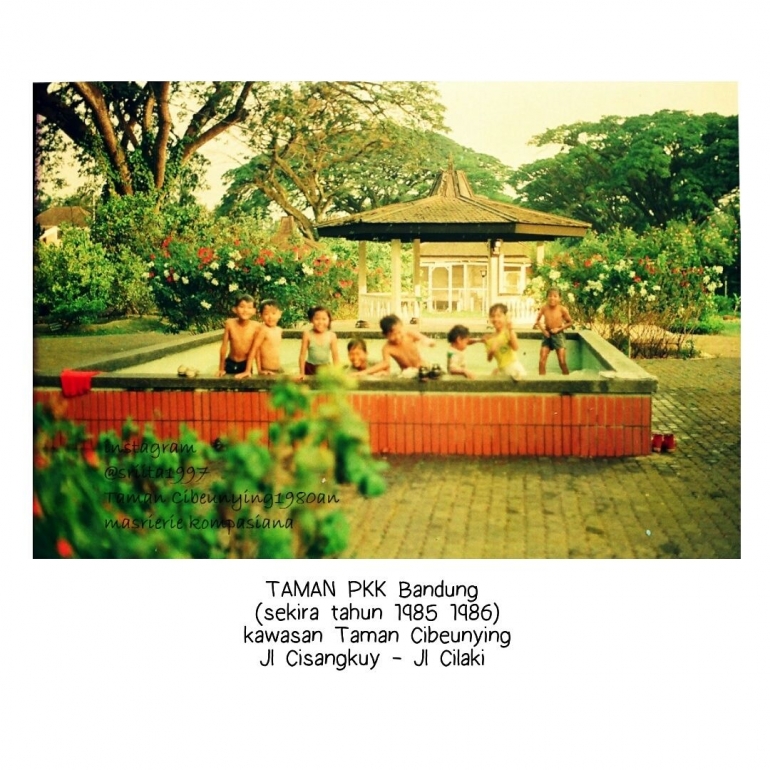 Bandung tahun 1980 an , Taman Cibeunying Bandung, Taman PKK Kota Bandung|Dokumentasi pribadi