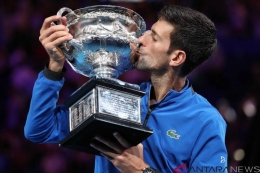 Novak Djokovic juara Australia Terbuka 2019, sumber : ANTARA News