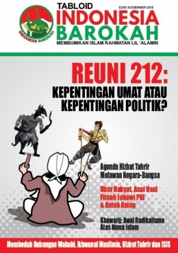Edisi perdana tabloid Indonesia Barokah (Sumber foto layar Dok Pri)
