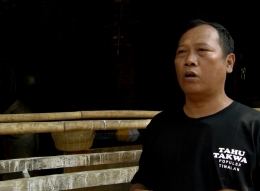 Mariono, salah seorang pengusaha tahu takwa khas Kota Kediri (dokumen Kompas TV dan Kompas TV Kediri)