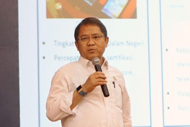 Menteri Kominfo Rudiantara saat berbicara dalam acara Indonesia LTE Conference 2018 di Jakarta, Rabu (14/3/2018). | Oik Yusuf/KOMPAS.com