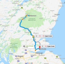 Glenmore Skotlandia - Kirkcaldy Skotlandia. Sumber : tangkapan layar pada google map