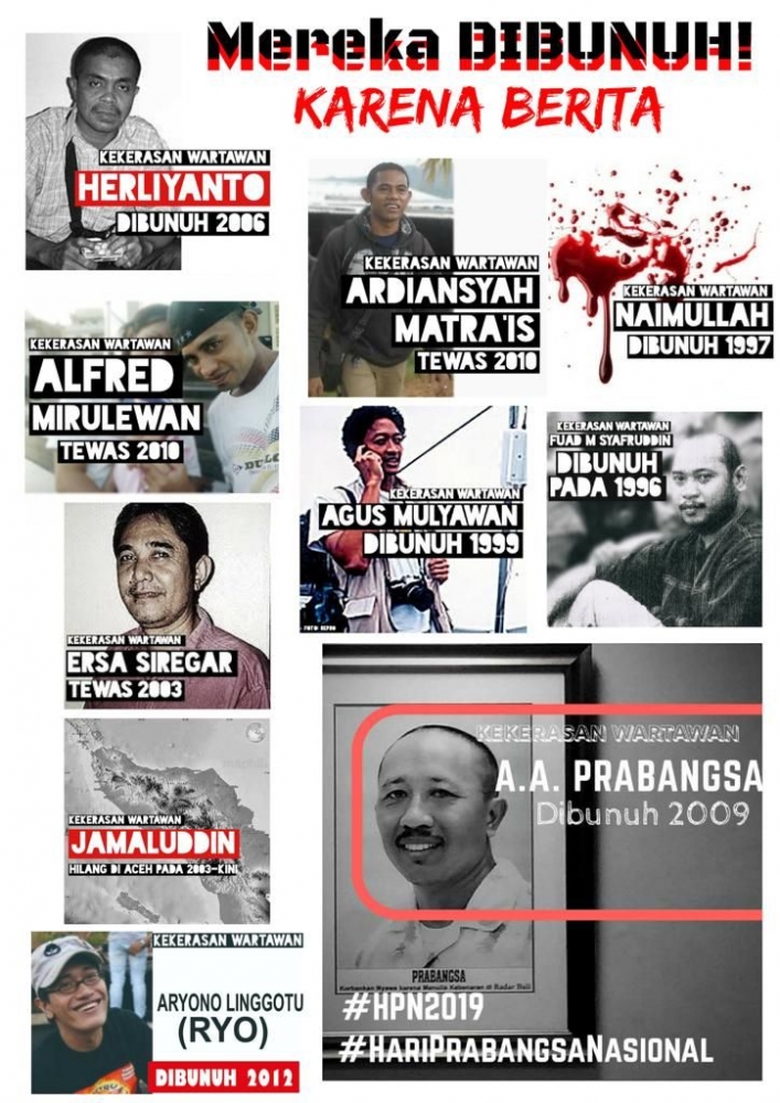 Mereka Dibunuh Karena Berita (Sumber:AJI Palembang)