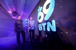 Peresmian logo ulang tahun BTN ke 69 oleh Dirut BTN, Maryono (aktual.com)