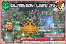 Ucapan selamat ulang tahun dari Danramil 03/GP kepada Korps Kavaleri TNI AD ke-69