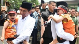 Bahasa terjujur adalah bahasa anak-anak. Presiden Jokowi saat bertemu seorang bocah bernama Rafi - Foto: Suara.com