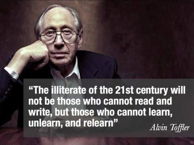 Pepatah dari Alvin Toffler. | https://id.pinterest.com/pin/103371753918730605/