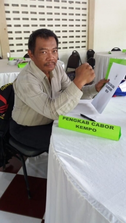 Satu dari dua wakil Pengkab Perkemi Kabupaten Kebumen. Dokpri 