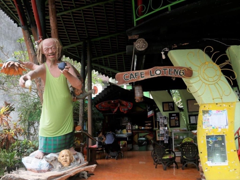 Rumah Tinggal Bawah. Cafe loteng. Museum Affandi, Jogjakarta, Foto Dok Pribadi J.Krisnomo, 29/10/18.