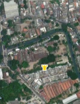 Penampakan dari atas lewat google map kondisi sebenarnya Kastil Batavia (Dokpri)