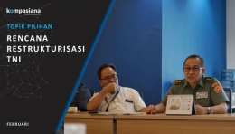Kapuspen TNI Marjend Sisriadi saat mengunjungi Menara Kompas, Palmerah, Jakarta Barat, Selasa (12/02/2019). sumber foto: kompas.com/kristian erdianto