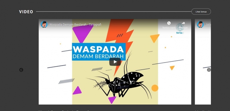 Tampilan video dalam Tirto.id