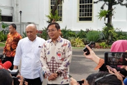 CEO Bukalapak Ahmad Zaky usai bertemu Presiden Jokowi di Istana Merdeka, Jakarta, Sabtu (16/2/2019).