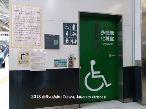 Dokumentasi pribadi -- standard tinggi pintu toilet disabilitas di Jepang|Dokumentasi pribadi