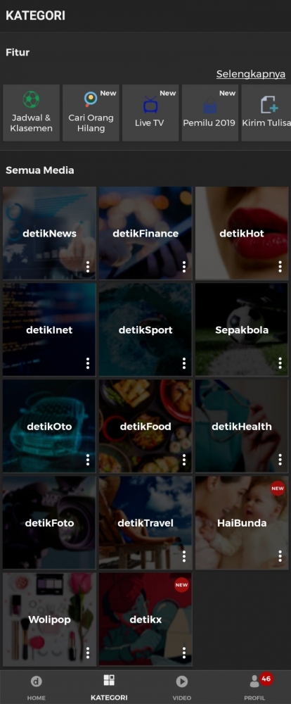 sumber : Aplikasi detikcom dalam versi android