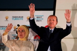  Presiden Turki dan Ibu Negara Emine Erdogan (Istimewa)