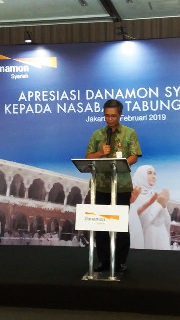 Herry Hykmanto selaku Direktur Syariah Bank Danamon saat acara silaturahmi dan apresiasi nasabah serta Kompasianer di Menara Bank Danamon, Jakarta (Dokpri)