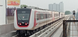 Proyek LRT Jakarta (Foto: Humas Ditjen Perkeretaapian Kemenhub)