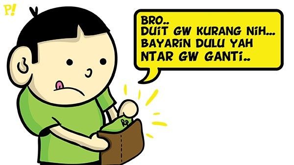 Ilustrasi kalo temen modus mau ngutang ke kita