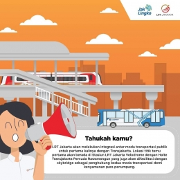 LRT juga terhubung dengan Jak Lingko