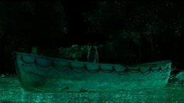 (adegan Peter Parker di Pulau Kanibal pada malam hari)