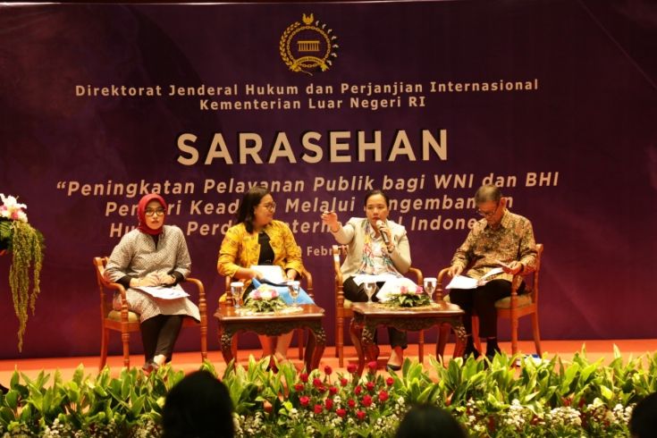Peningkatan pelayanan publik bagi WNI dan BHI pencari keadilan melalui pengembangan hukum perdata internasional Indonesia di Kementerian Luar Negeri (Dok. Ditjen AHU)
