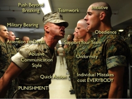 Ilustrasi pembentukan budaya disiplin dalam militer (Sumber gambar : image.slidesharecdn.com)
