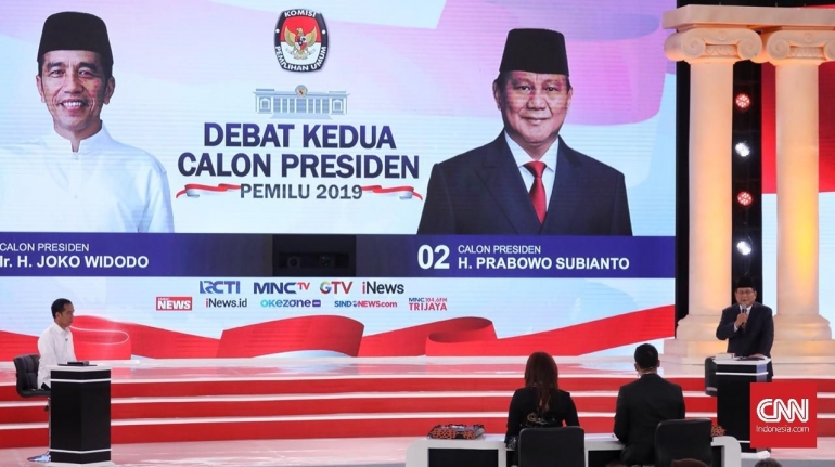 Debat Kedua Calon Presiden RI 2019 (sumber: cnnindonesia.com)