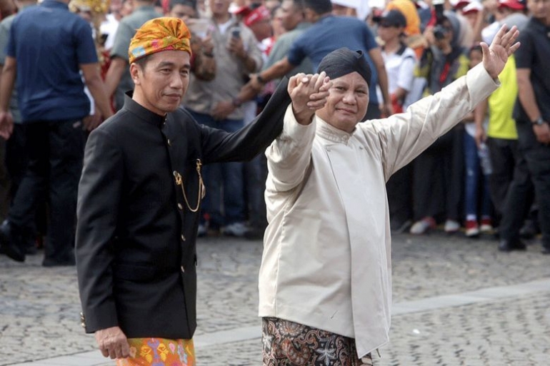 Presiden Joko Widodo dan Prabowo Subianto (Foto: The Jakarta Post)