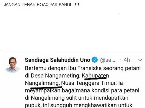 twitter sandiaga uno