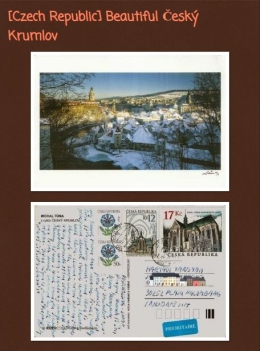 Sejak menerima kartu pos bergambar kota Cesky Krumlov ini saya langsung bermimpi bisa ke sana. Dokpri